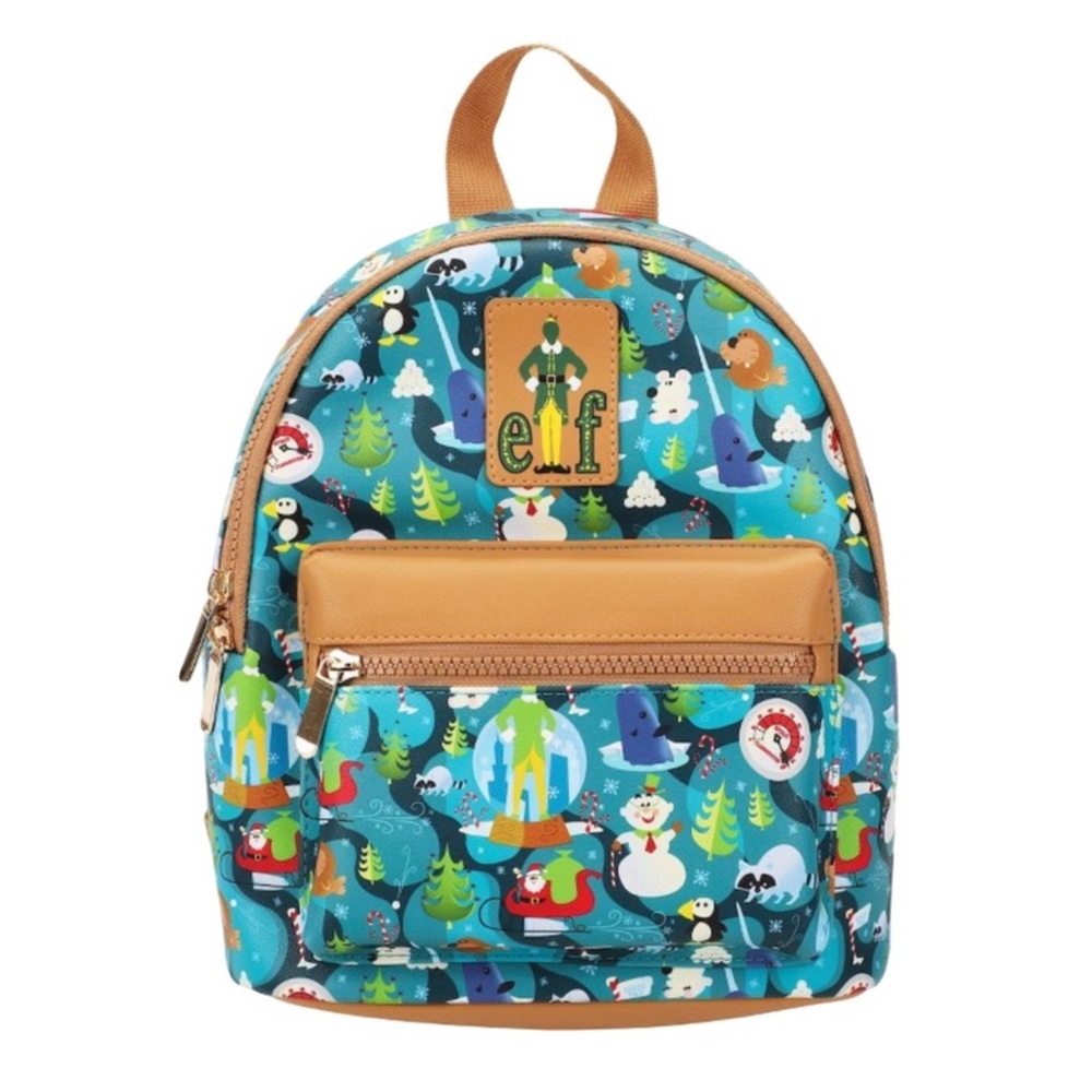 Bioworld Elf Movie Illustrated North Pole Pattern Mini Backpack